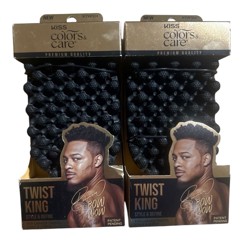 KISS Colors & Care Twist King Style & Define Hair Sponge 4C Curls Lot of 2